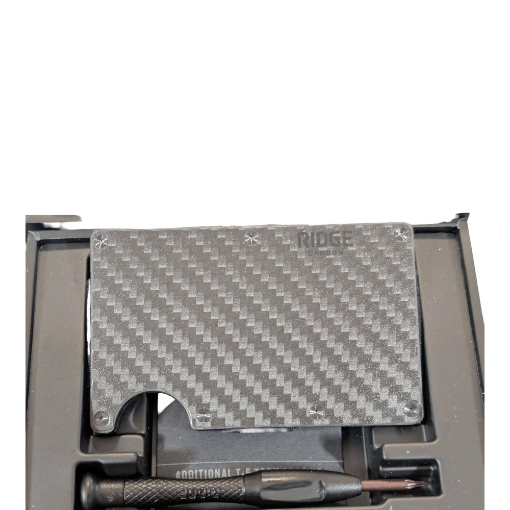 Qq8O The Ridge RFID Blocking Wallet with Cash Strap Carbon Fiber 3k OB